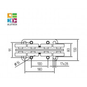 Alutech SGN.02.100 тележка роликовая