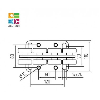 Alutech SGN.01.100 тележка роликовая до 300 кг Alutech SGN.01.100 тележка роликовая до 300 кг