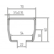 Alutech SG.01.002.А-9 рельс направляющий 9 метров неоцинкованная