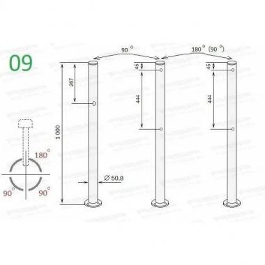 ASP-D50,8-09 трехсторонняя стойка ASP-D50,8-09 трехсторонняя стойка