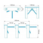 Блокпост ТМБ 1100 тумбовый турникет