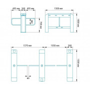 Блокпост СДВ 1000 турникет распашной