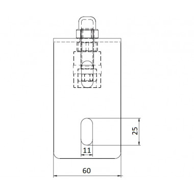 CAME FRS 2 (1700183) скоба направляющая с 2 роликами