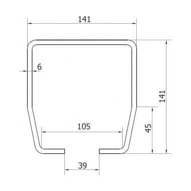 CAME STAGE LB 3 (1700178) рельс направляющий 3 м до 1700 кг