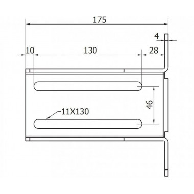 CAME PARK (1700006) Кронштейн 175х88мм с крепежем для LAST S/M и PADDOCK SM/2