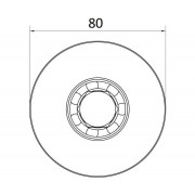 CAME WO 824 (1700029) Колесо с подшипником, полукруглое сечение, D-80, до 150 кг