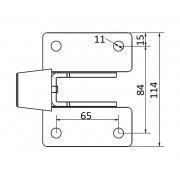 CAME ES 50 PN (1700090) Ограничитель хода, 110х95 мм, крепление винтами