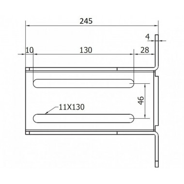 CAME PARK 240 (1700196) Кронштейн 240x88мм с крепежем для LAST S/M и всех моделей PADDOCK
