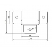 CAME PARK 240 (1700196) Кронштейн 240x88мм с крепежем для LAST S/M и всех моделей PADDOCK