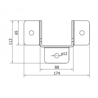 CAME PARK 240 (1700196) Кронштейн 240x88мм с крепежем для LAST S/M и всех моделей PADDOCK