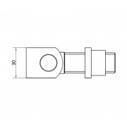 CAME H 20 (1700094) Петля регулируемая с гайкой, 44-72 мм, М20, под сварку