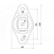 CAME HP 18 O (1700100) Петля регулируемая с пластиной крепления, 38-62 мм, М18, крепление винтами