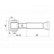 CAME HW 20 (1700104) Петля регулируемая с вкладышем с резьбой М20