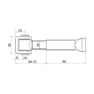 CAME HW 20 (1700104) Петля регулируемая с вкладышем с резьбой М20