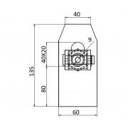 CAME HL 20 G (1700187) Петля регулируемая с пластиной крепления, 35-140 мм, М20