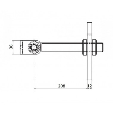 CAME HL 24 G (1700188) Петля регулируемая с пластиной крепления, 45-150 мм, М24