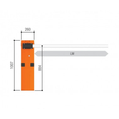 CAME G3750SX GSM KIT Connect (G3750SX_GSM_KIT) Комплект шлагбаума с GSM управлением шириной проезда до 4 метров левосторонний