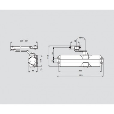 Dorma ts-68 доводчик со складным рычагом en 2-4 - серый - 66400101 Dorma ts-68 доводчик со складным рычагом en 2-4 - серый - 66400101