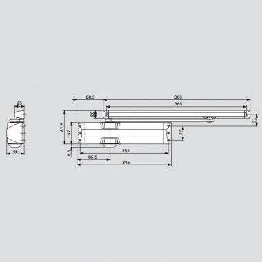 Dorma TS-90 Impulse белый 10200411 доводчик до 65 кг