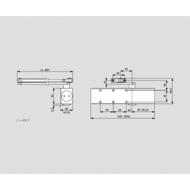 Dorma TS-83 EN 3-6 BC белый 38010111 доводчик до 160 кг Dorma TS-83 EN 3-6 BC белый 38010111 доводчик до 160 кг
