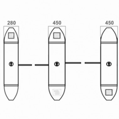 DormaKaba Easy Slide 60 (19990023) турникет скоростной проход с раздвижными створками
