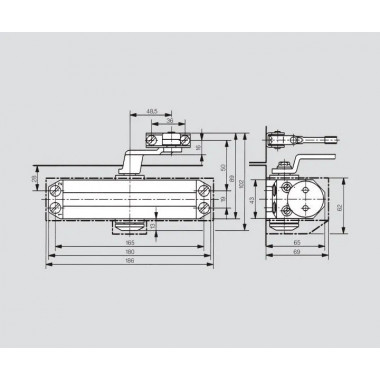 Dorma TS-77 EN3 белый 76050111 доводчик до 65 кг Dorma TS-77 EN3 белый 76050111 доводчик до 65 кг