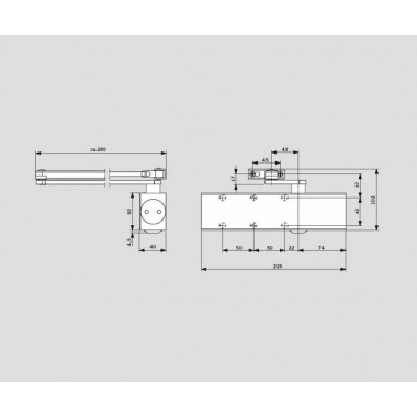Dorma TS-73V 2-4 BCA белый 37010111 доводчик до 120 кг