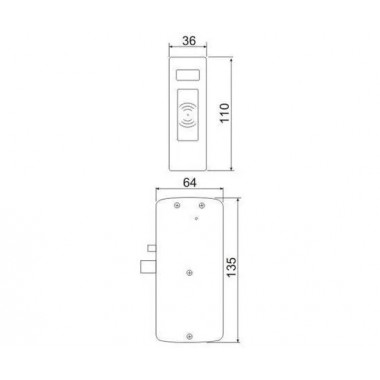IronLogic Z-496 EHT серебро (5454 / 10041) электромеханический замок для мебели