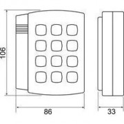 IronLogic Matrix-VII мод. E H Keys (9480 / 7971) светлый накладной считыватель с клавиатурой