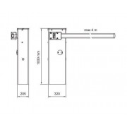 NICE WIDEM4KIT комплект шлагбаума для проезжей части шириной до 4 метров