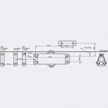NOTEDO DC-030 коричневый доводчик до 30 кг