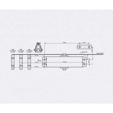 NOTEDO DC-120-I коричневый доводчик до 140 кг NOTEDO DC-120-I коричневый доводчик до 140 кг