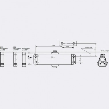 NOTEDO DC-060 коричневый доводчик до 60 кг