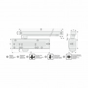 NOTEDO DC-025-095 SL+HO+DA+BC PRO (коричневый) доводчик дверной, механогидравлический, двухскоростной