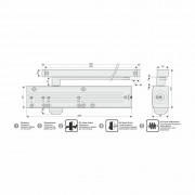 NOTEDO DC-045-155 SL+HO+DA+BC PRO (черный) доводчик дверной механогидравлический, накладной