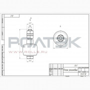 Ролтэк 041 Ролик резиновый с набором крепежа для систем МИКРО, ЭКО, ЕВРО