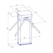 Ростов-Дон Т283М1 уличный вариант (0437-01) турникет-трипод