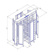 Ростов-Дон ПР2С/4М2 (0900) двухпроходной роторный полноростовой турникет